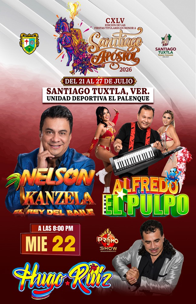 Nelzon Kanzela x Alfredo “El Pulpo” x Hugo Ruiz en Fiestas Patronales “Santiago Apóstol”